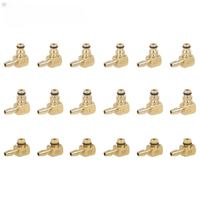 Brass fuel injection flow meter diagnostic tool for automotive fuel system testing