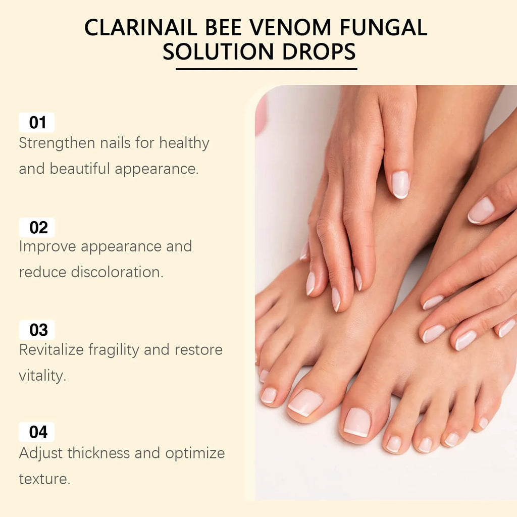 50ml bottle of nail fungus care solution with bee venom and peppermint oil