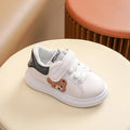 Baby Bear cartoon pattern children's sports shoes in black, green and khaki colours