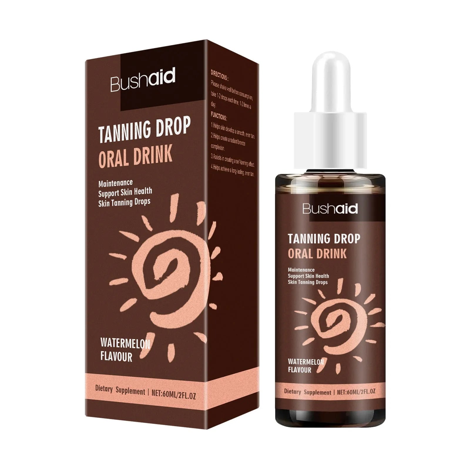60ml sun tanning essence tube with natural botanical extracts for body care and sun protection