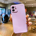 Straight edge TPU phone case with frosted finish in classic black for Apple iPhone models