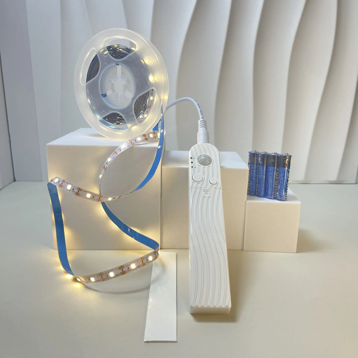 LED human body induction light strip, waterproof, 1m 2m 3m, warm white or white, under bed cabinet light