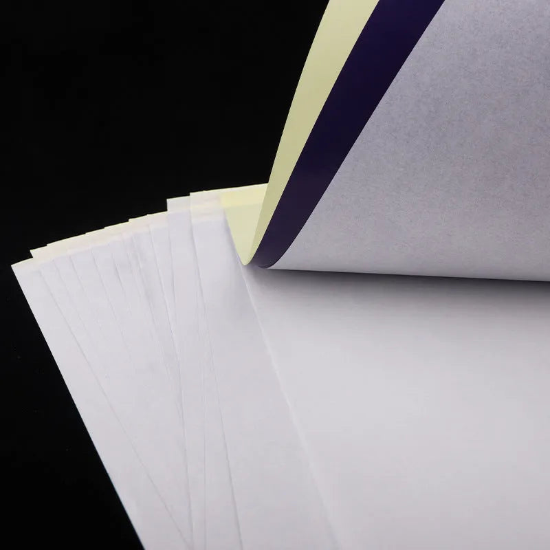 A4 tattoo transfer paper sheets for hand drawing and machine conversion with transfer paste gel