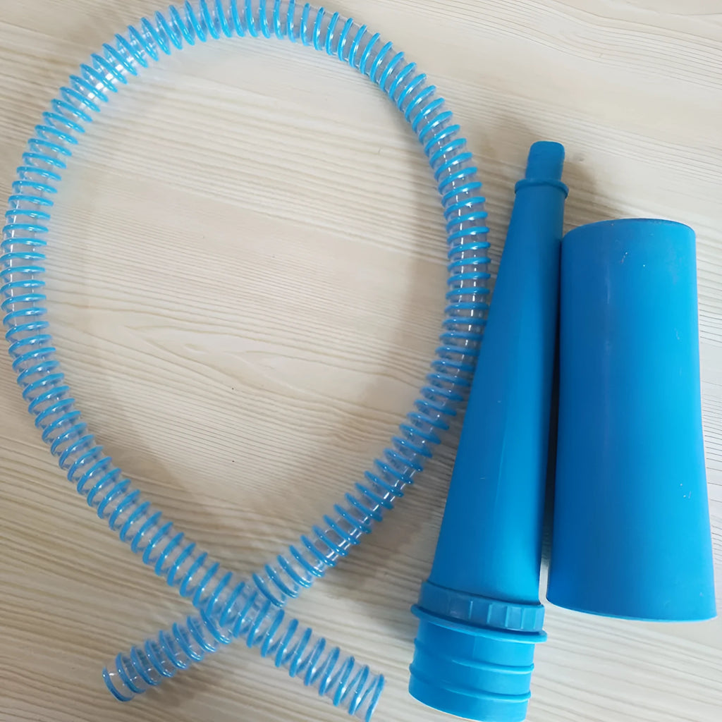Blue plastic vacuum cleaner suction pipe with round head, 114cm length for appliance cleaning