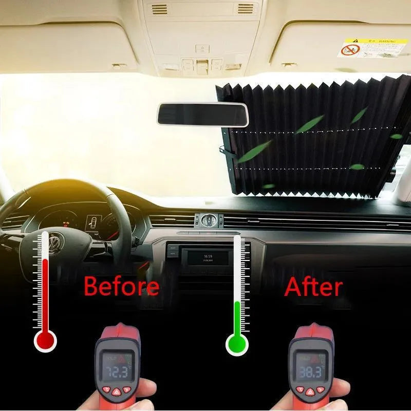 Retractable aluminium foil car windscreen sunshade 46x120cm for special vehicle windows