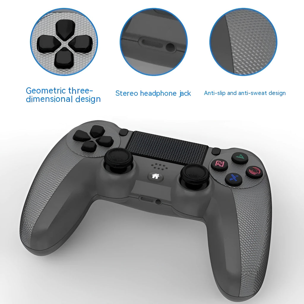 Wireless Bluetooth game controller with six-axis motion and vibration feedback in multiple colours for PS3, PC, mobile, and PS4