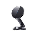 Black wireless charging car phone holder with zinc alloy bracket and paste style mount