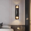 Copper wall lamp 23 × 5.5cm with warm light, 220V, modern simplicity style, for indoor wall use