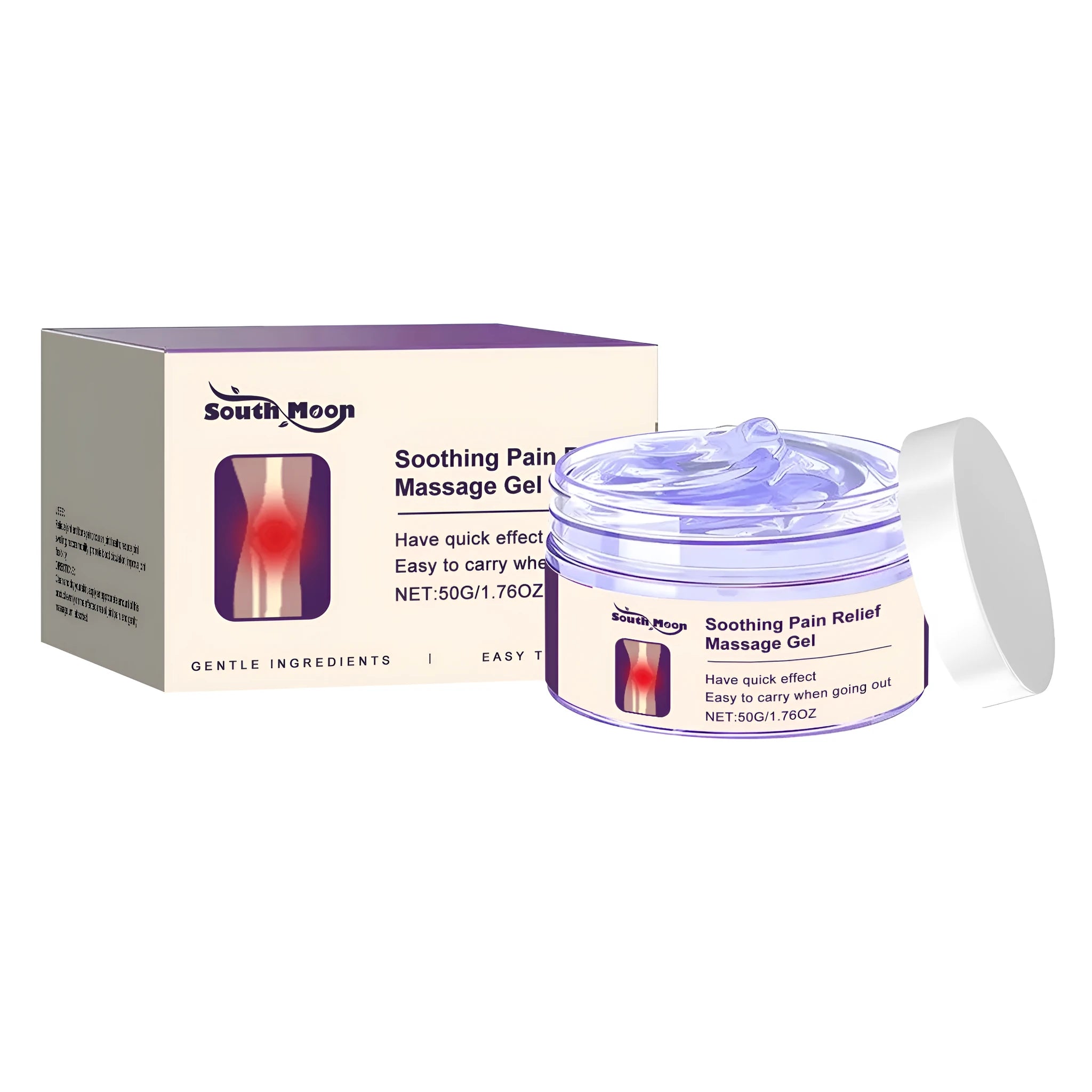 50g tube of menthol and mint joint pain relief gel for topical application.