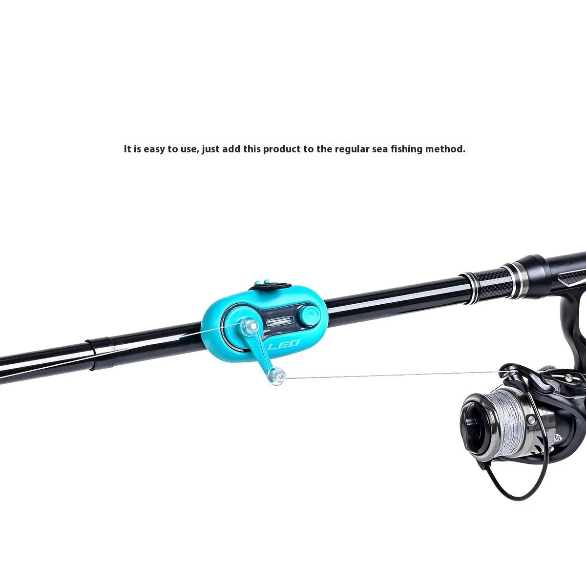 Fishing rod alarm with night fishing signal lamp in wheel and rocker style configurations