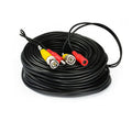 BNC DC Power Video Integrated Cable 5M Black with male and female connectors for security camera DVR wiring