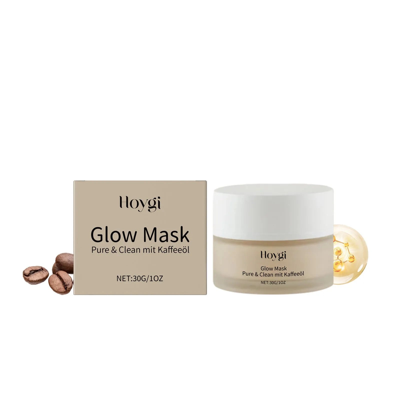 Single-use moisturising and skin lightening facial mask pad measuring 5.1 by 3.9 cm.