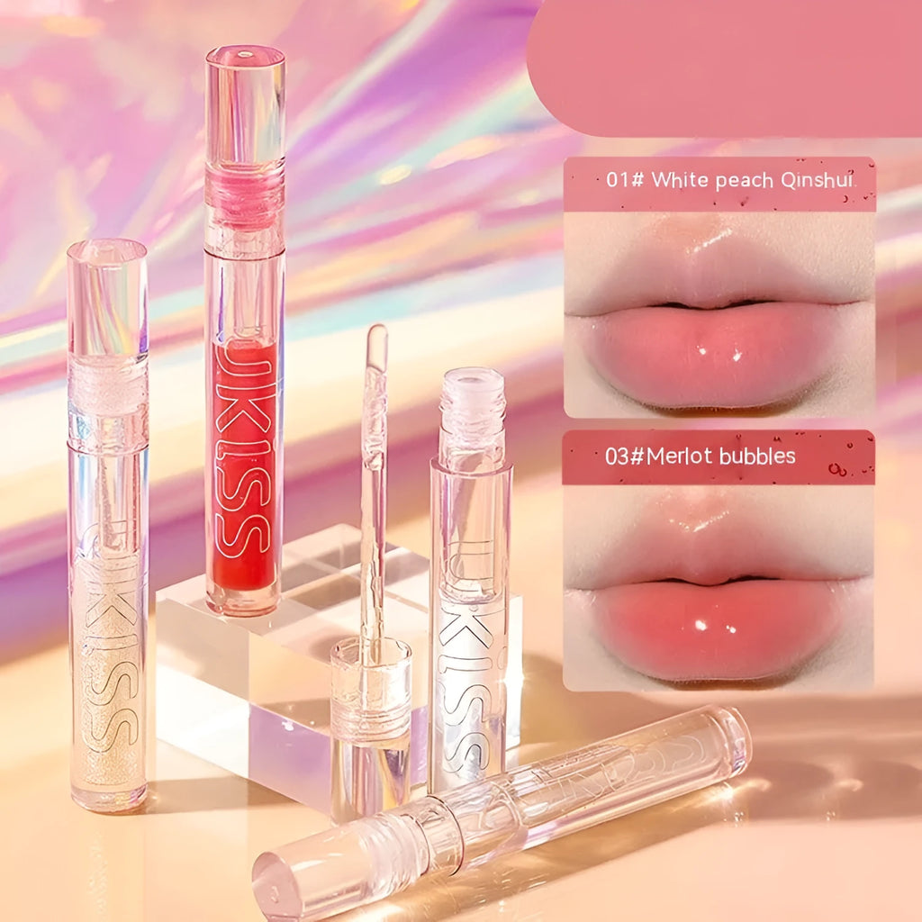 Uiss Star Frozen Crushed Ice Lip Oil 2ml moisturising transparent lip gloss in four named shades