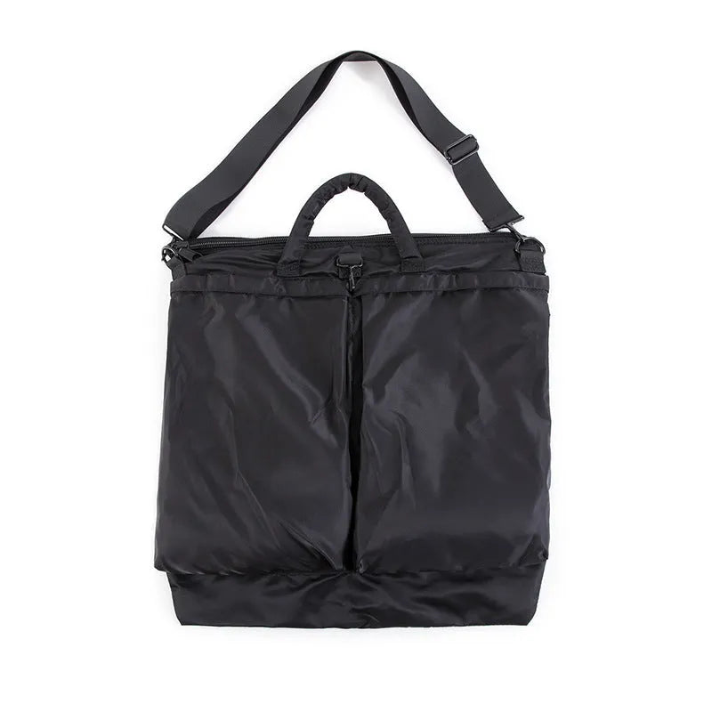Oxford cloth large capacity computer messenger bag in solid colour for men, available in black, gray, green