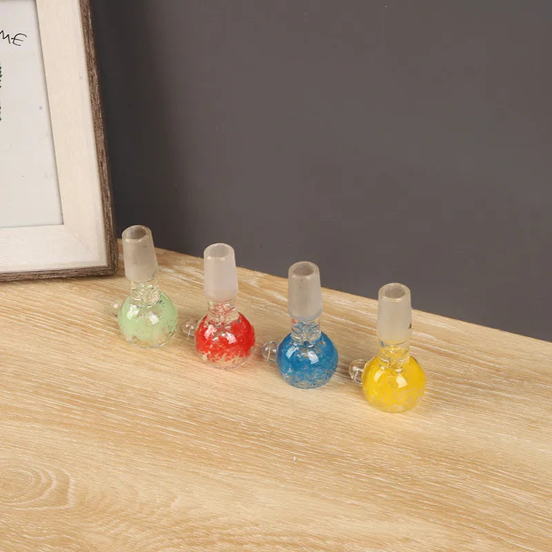 7cm coloured glass trumpet pipe with geometric shape and simple modern design