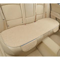 Linen car cushion set in plaid pattern with hemming style edges shown in classic black and red colour option