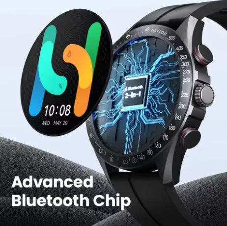Multi-colour silicone wristband smart watch international version with Bluetooth calling in black