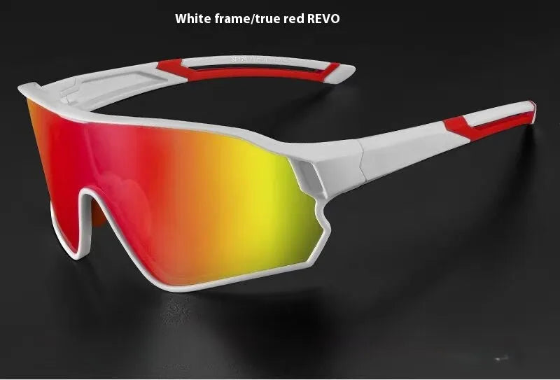 Colourful full rim resin cycling sports sunglasses for fishing, unisex adult, windproof design