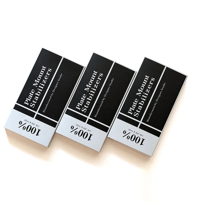 Keyboard stabiliser shaft accessories in black and white colours for 6.25U and 7U mechanical keyboards