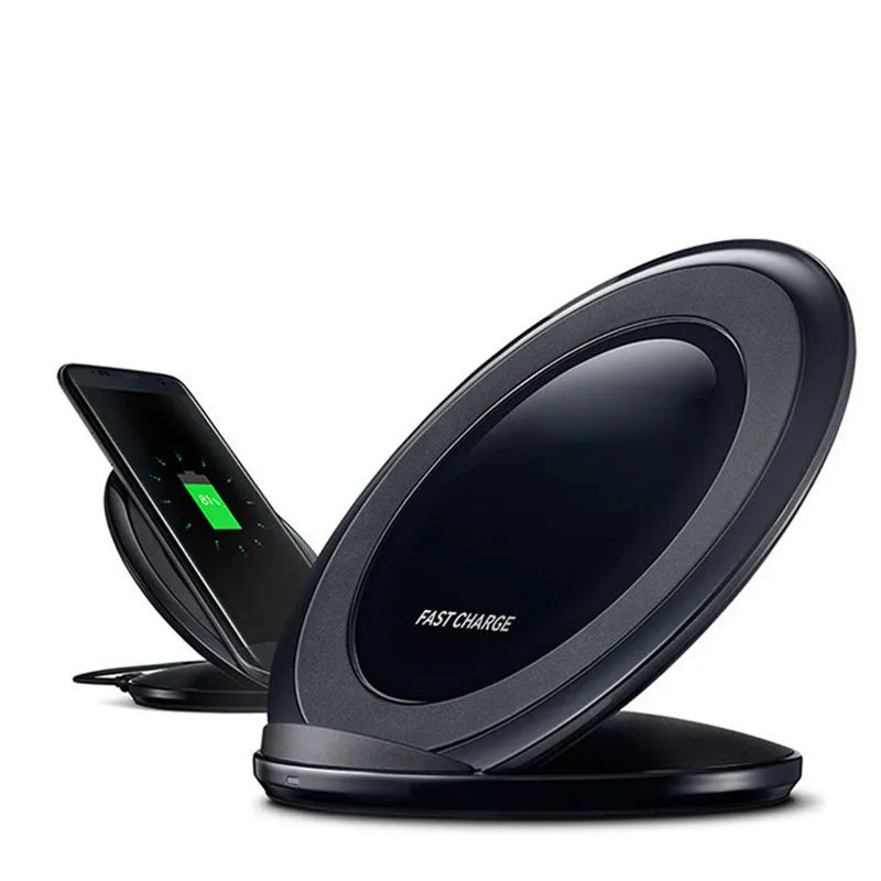 Qi wireless fast charging pad for Samsung Galaxy Note Edge in black and white colour options.