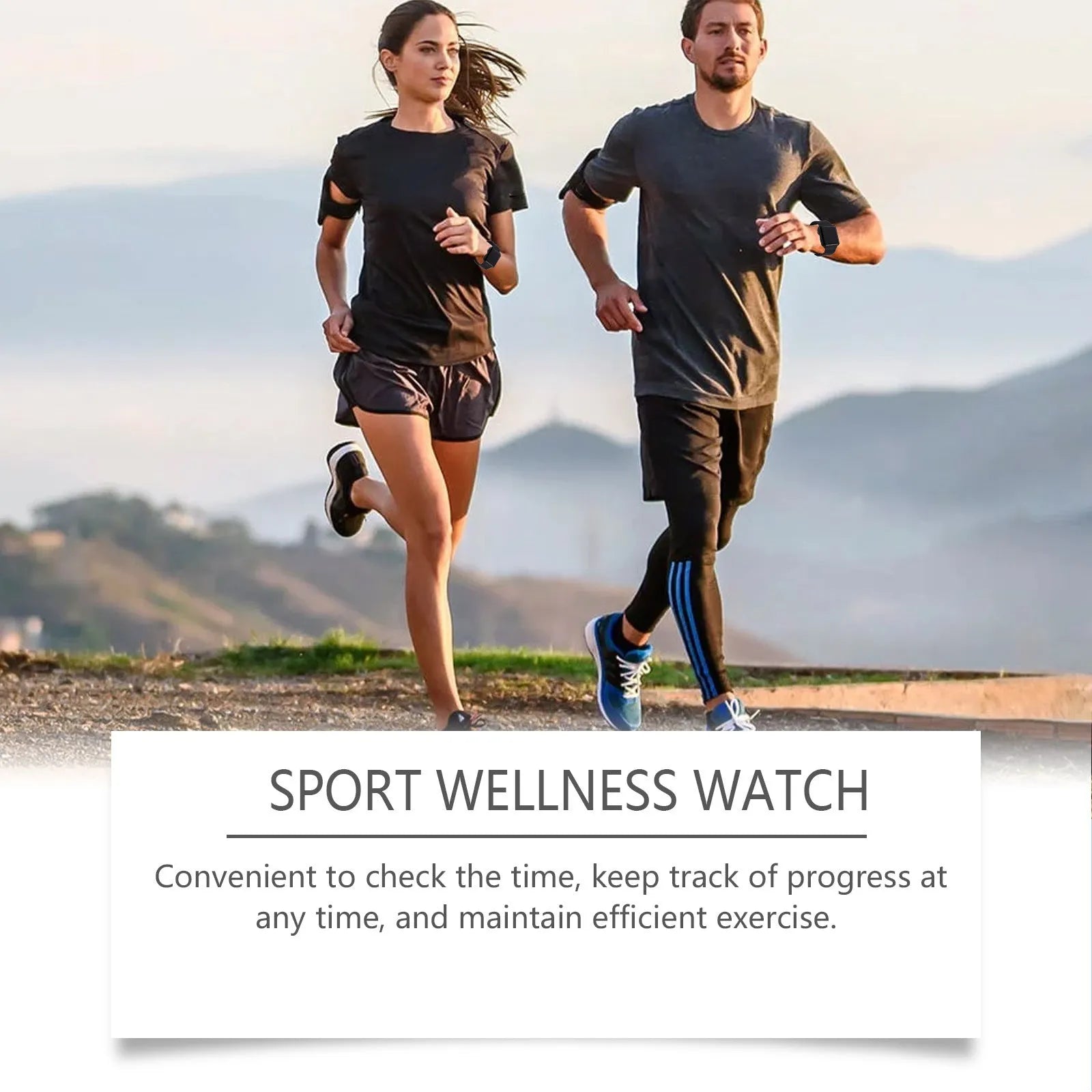 Balance Sports Watch with lightweight silicone strap on wrist for fitness tracking