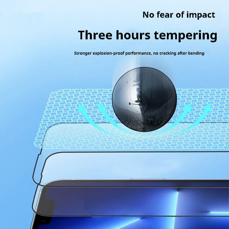 Full screen tempered glass iPhone protector in black or white with HD anti-fingerprint surface