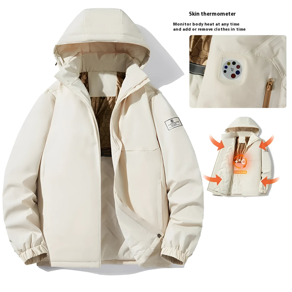 Men's black stormtrooper suit style winter jacket with waterproof windproof features