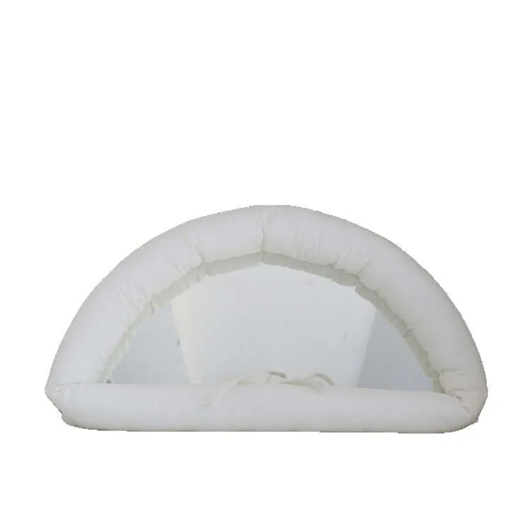 Soft cotton-filled fabric mirror panel in sapphire blue colour, 23x40x5cm