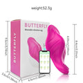 Rose red wearable female massager with smartphone app remote control for external stimulation