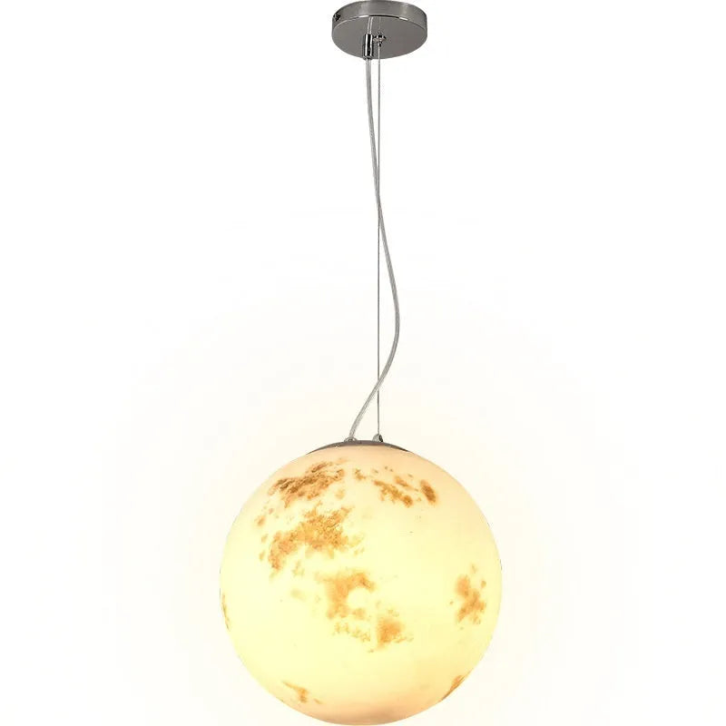 Moon chandelier planet art acrylic indoor ceiling light with warm light, 20cm to 150cm, 220V
