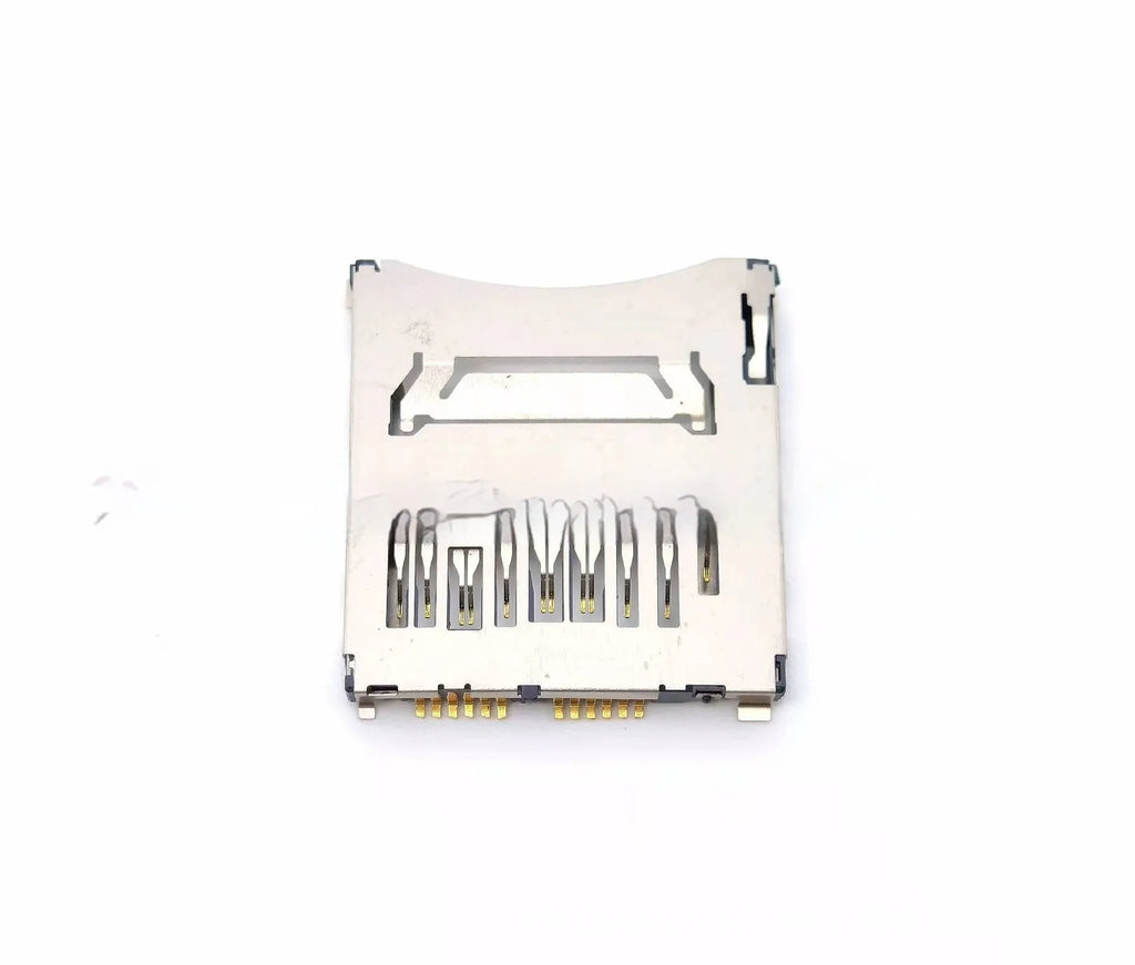 Alloy camera memory card slot replacement component showing high foot and low foot profile options