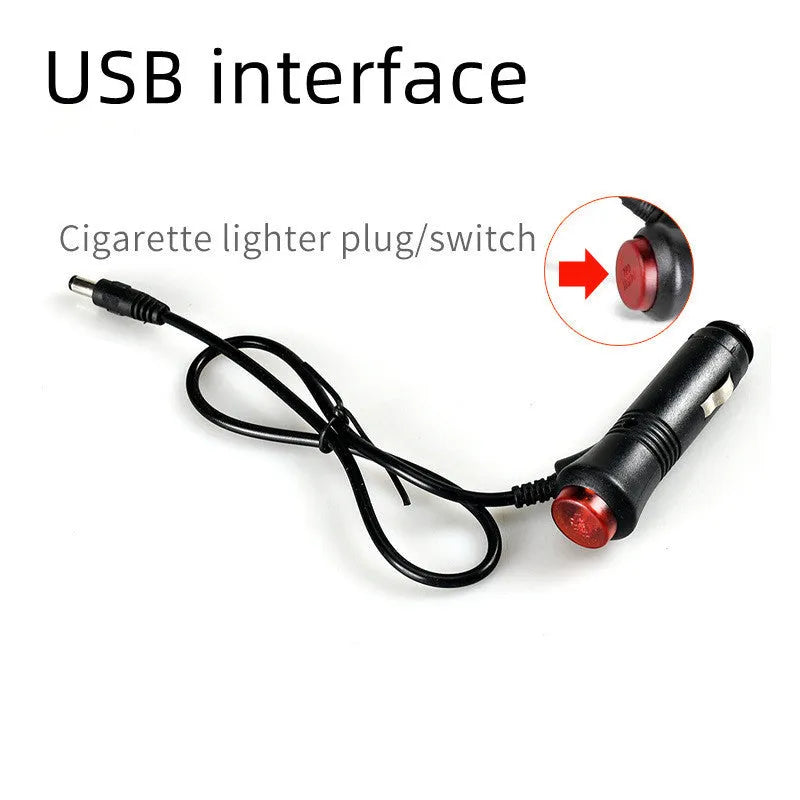 Cool LED car atmosphere light with 48 LEDs in seven colours, ABS material, IP65 waterproof, USB and lighter interfaces