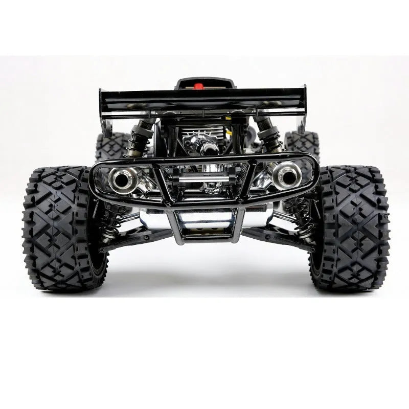 Silver stainless steel double row silencer exhaust pipe for remote control car, 28x23x12cm