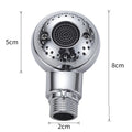 Silver handheld shower head for gentle pet and baby bathing with non-pressurized water flow