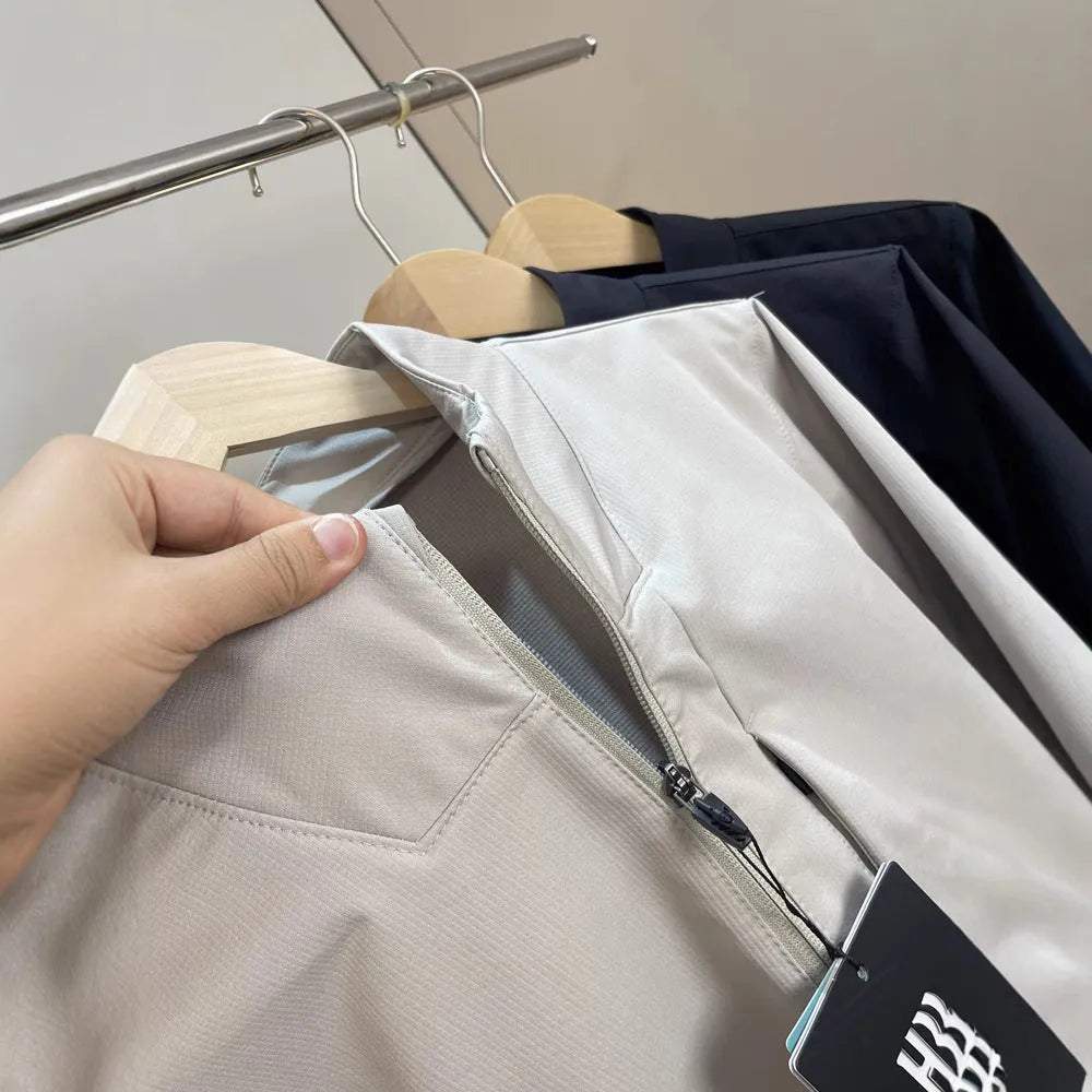 Men's stand collar casual jacket in polyester available in multiple colours and sizes