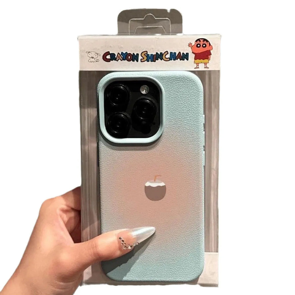 TPU protective phone case with coconut lychee pattern for Apple iPhone