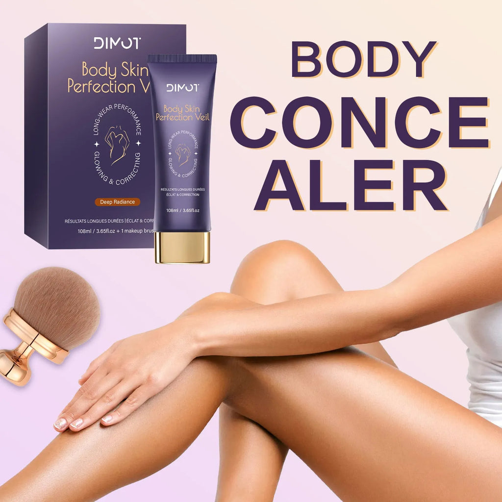 108ml waterproof body concealer cream pot with brush for tattoo and birthmark coverage