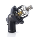 Black alloy thermostat assembly for Chevrolet and Cadillac standard engines, single unit replacement part