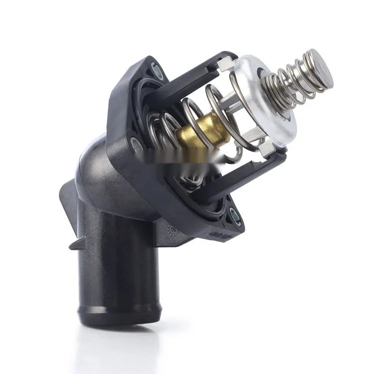 Black alloy thermostat assembly for Chevrolet and Cadillac standard engines, single unit replacement part