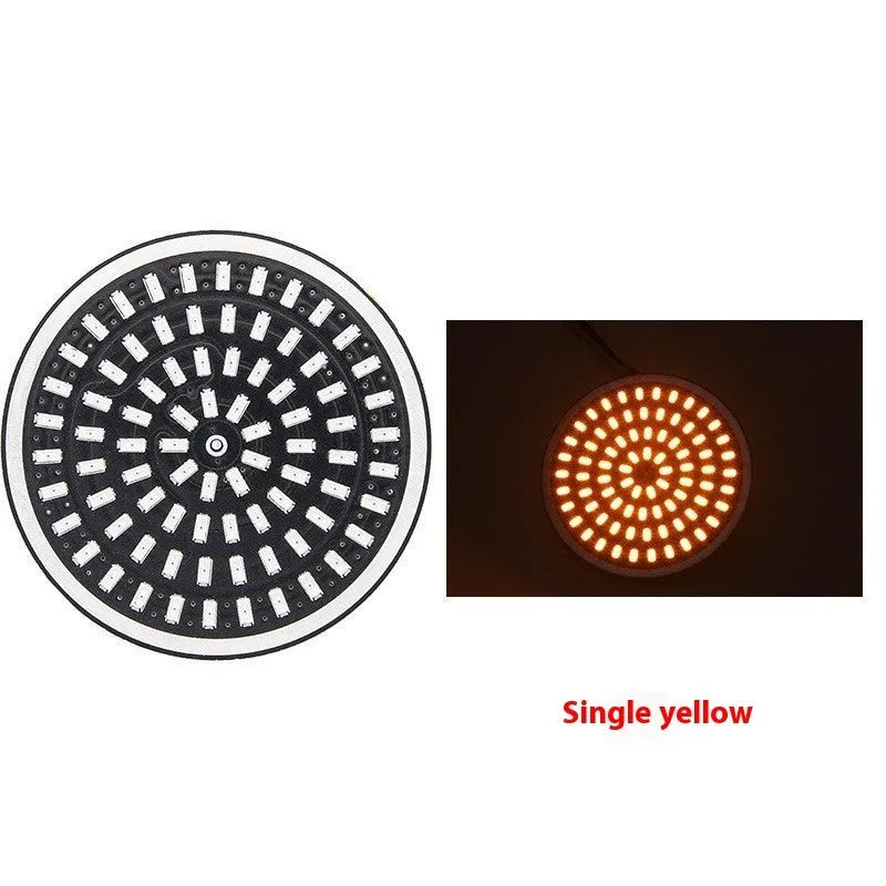 Harley motorcycle 12V LED turn signal light with rubber gel plate, 6500K, front or rear fitment