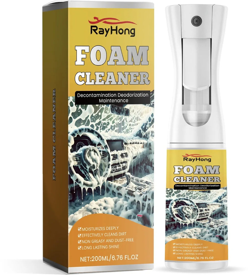Multi Purpose Foam Cleaner For Automobiles 200ml bottle with spray nozzle, 5.8x19.8cm, for car upholstery