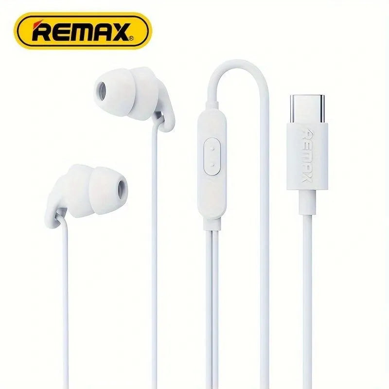 Remax Soft Sleep Earphones in black with silicone earbuds and 1.2m cable