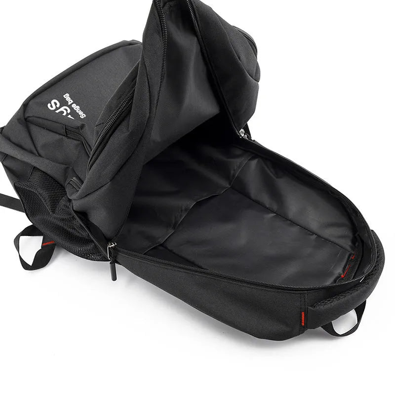Street trend fashion backpack with 20L capacity, laptop compartment, and multiple organisational pockets in nylon