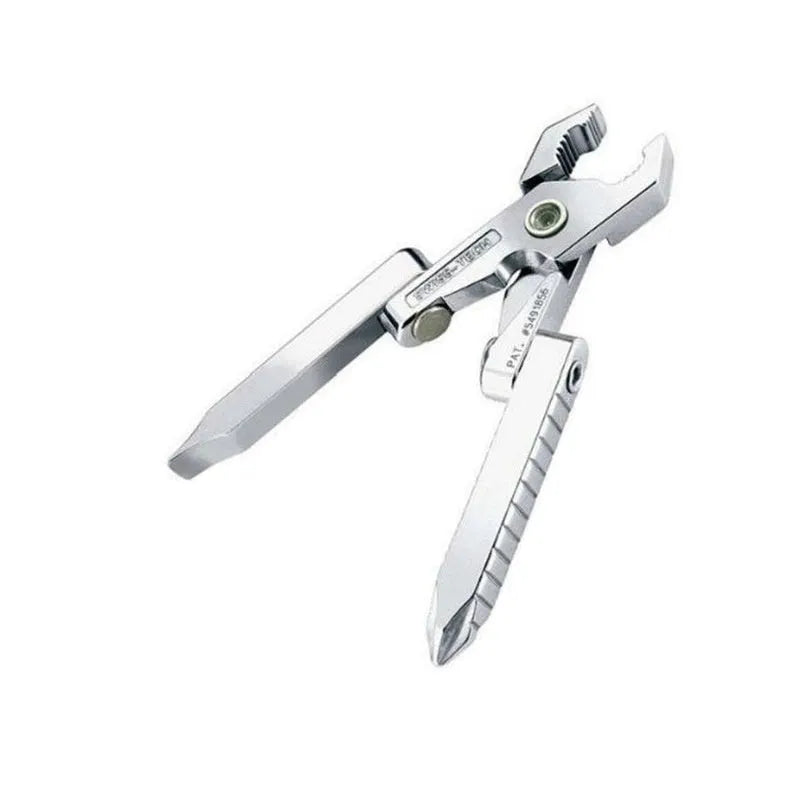 Multifunctional mini pliers made from 420 stainless steel, silver, 47mm closed, 82mm expanded