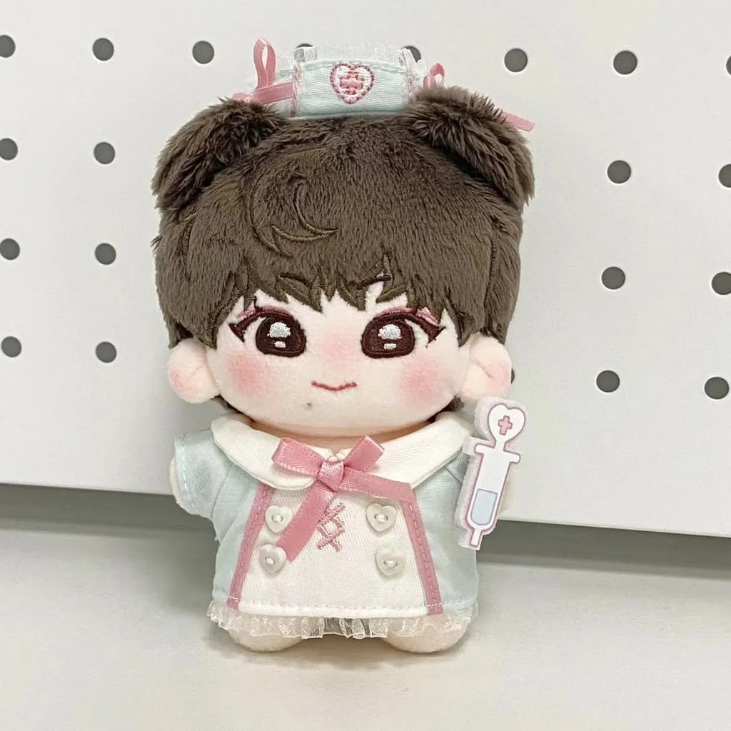 10cm doll clothes Little Nurse Suit cloth outfit in small hand guard colour for 10cm dolls
