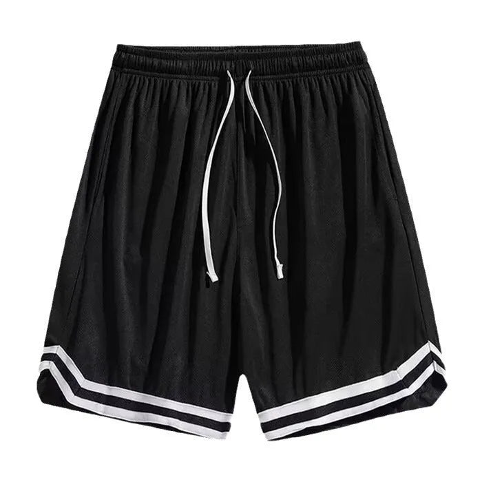 Men's loose casual cropped trousers in gradient colours with elastic waistband