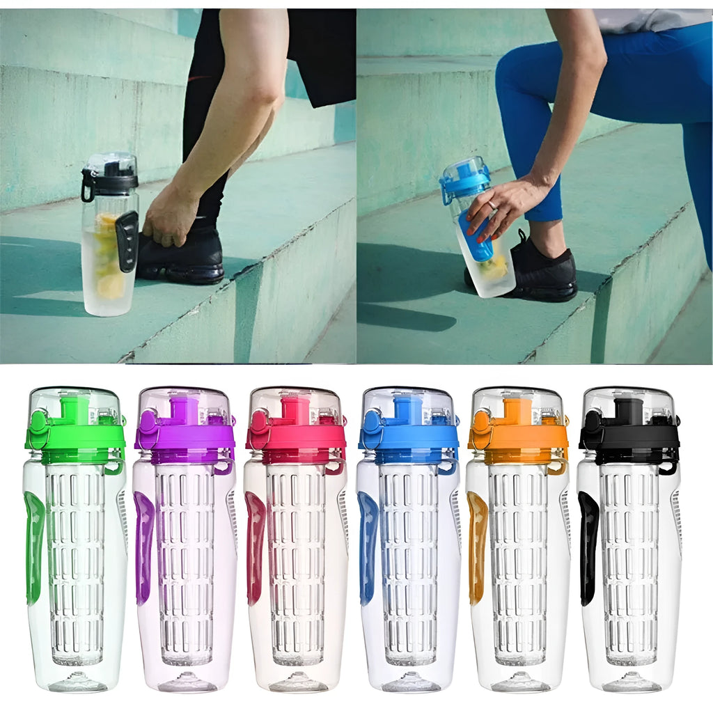 32 oz BPA-free Tritan fruit infuser water bottle with removable infuser cup