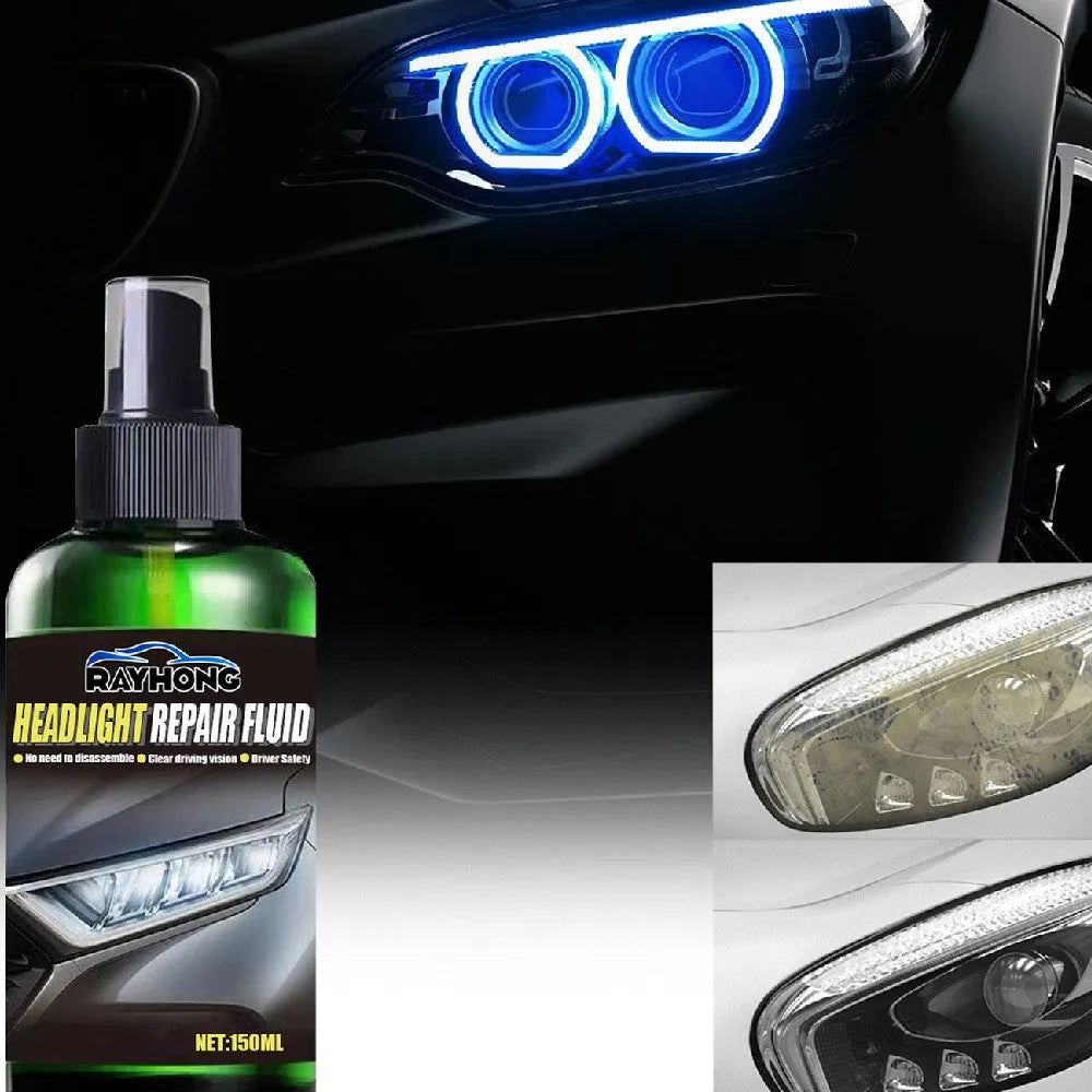 150ml car headlight restoring liquid bottle with applicator for plastic lens repair and coating treatment