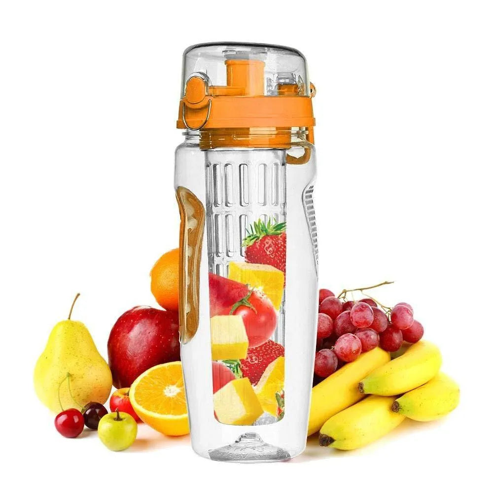 32 oz BPA-free Tritan fruit infuser water bottle with removable infuser cup