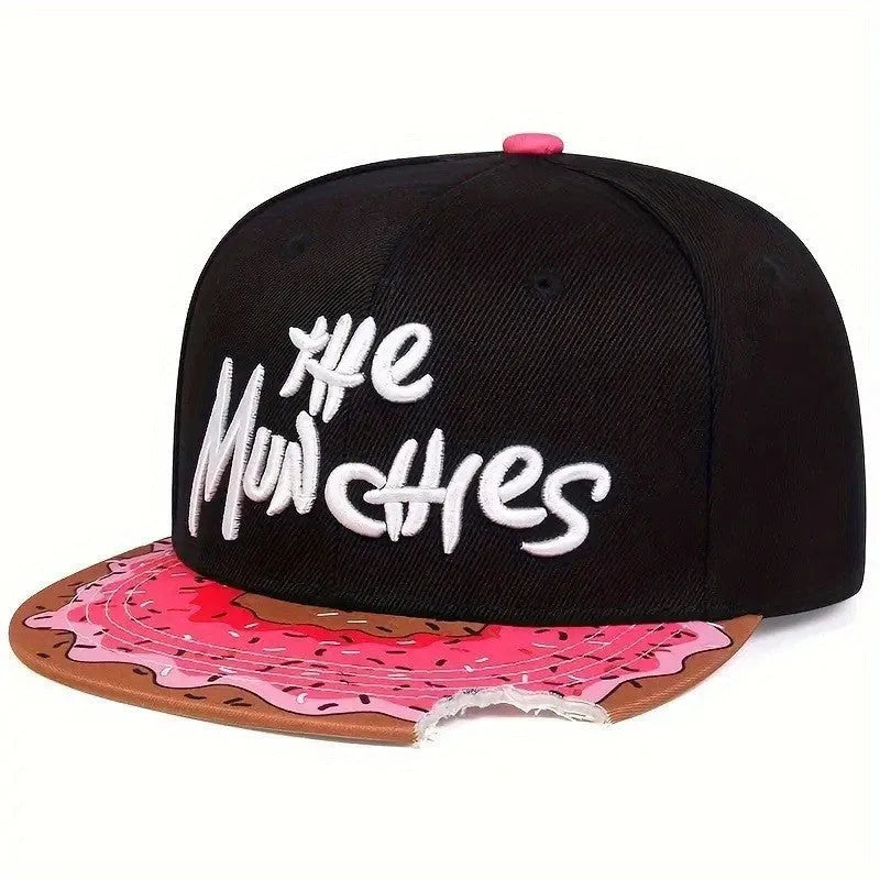 American-style flat brim cap in polyester with dome top and notched brim, available in five colours.